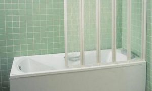 Стеклянные шторы для ванной комнаты