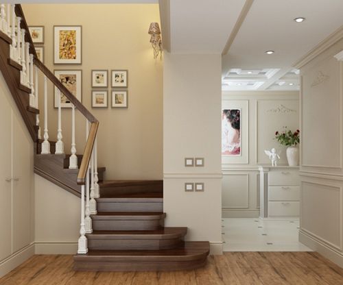 Koridor sa stepenicama na drugi kat: dizajn