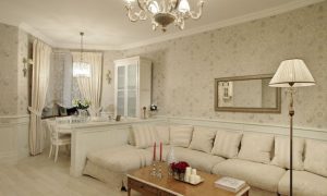 Гостиная с белой мебелью — классический вариант дизайна