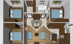 Варианты планировки одноэтажного дома 8 на 8